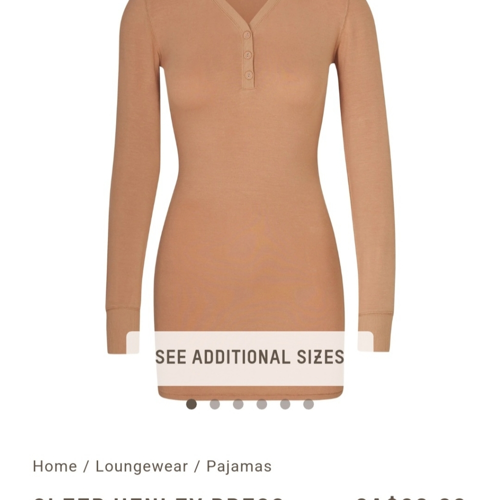 BNWT Skims Henley dress